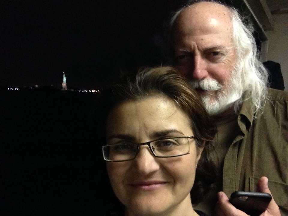 Gayane Shagoyan's selfie with ethnographer Levon Abrahamyan